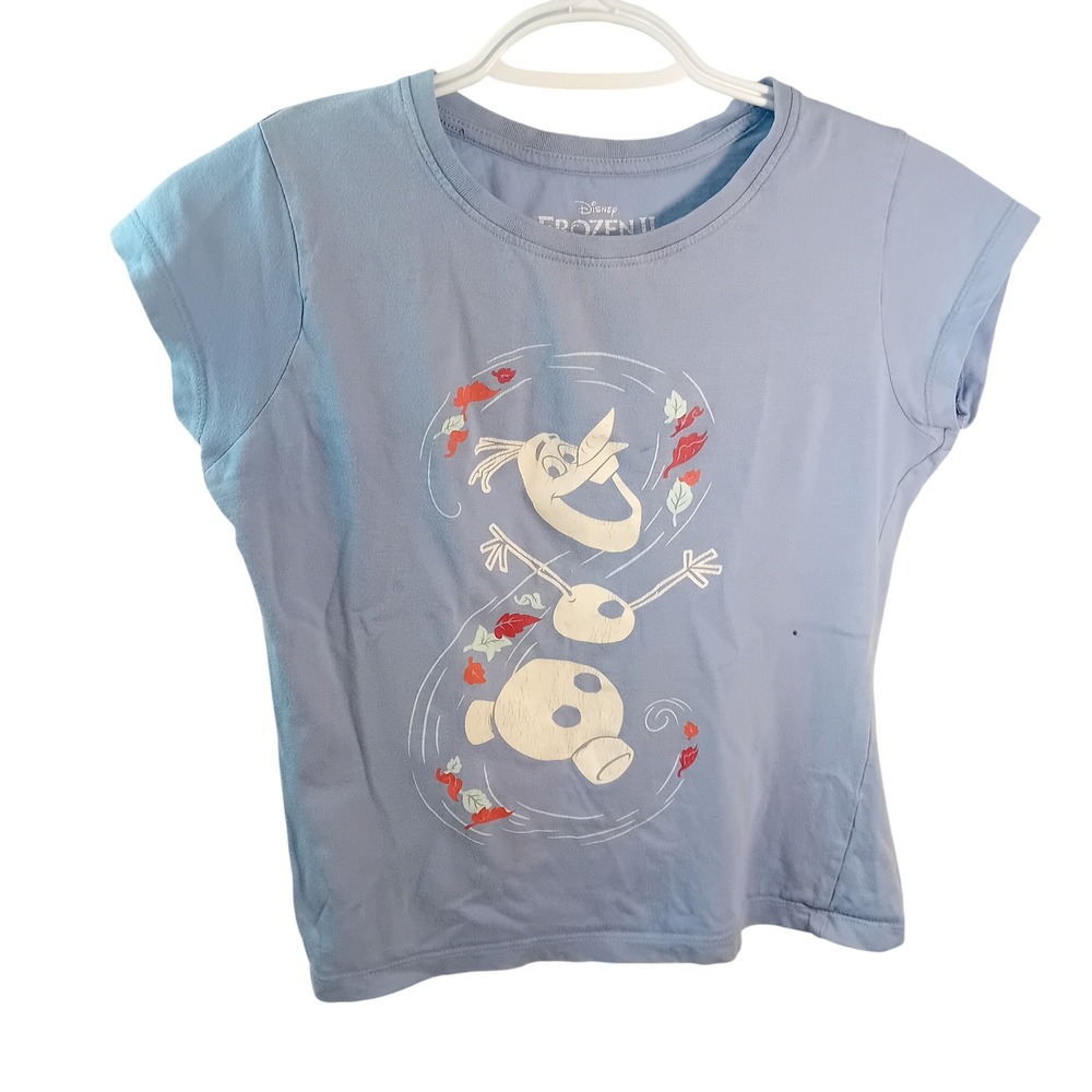 Kids Unisex Disney Frozen II Olaf T-Shirt Graphic Tee Snowman‎ M (10/12) READ